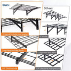 Lot de 4 étagères murales robustes pour garage, étagères de rangement murales 60x90cm, capacité de 635 kg, étagères flottantes pour garage, atelier, abri de jardin, noir