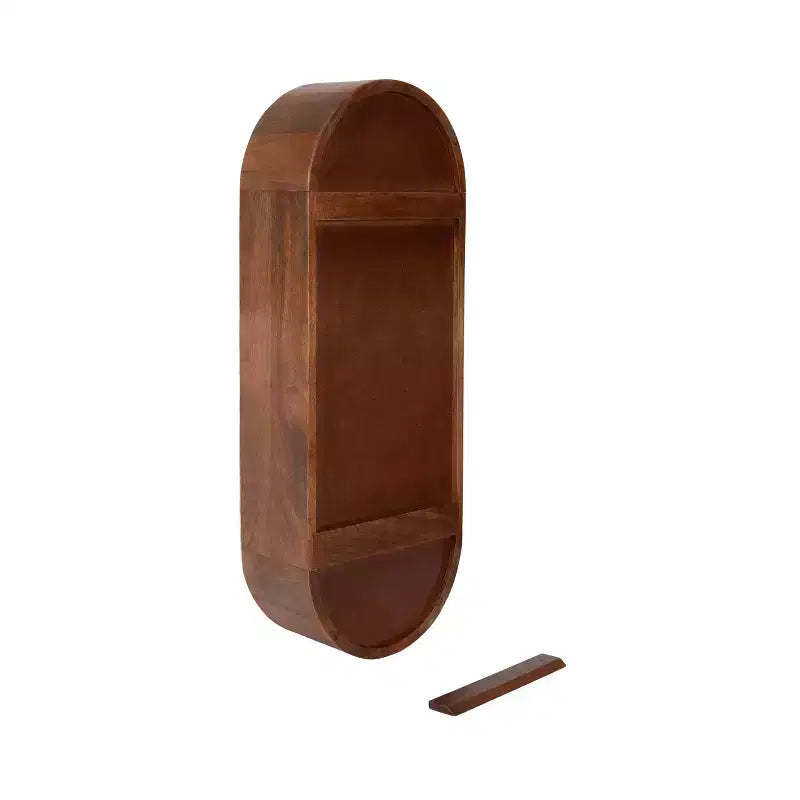 Étagère murale capsule Kate et Laurel Hutton Wood, Noyer Marron, 13x33