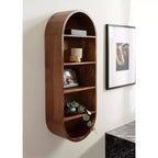 Étagère murale capsule Kate et Laurel Hutton Wood, Noyer Marron, 13x33