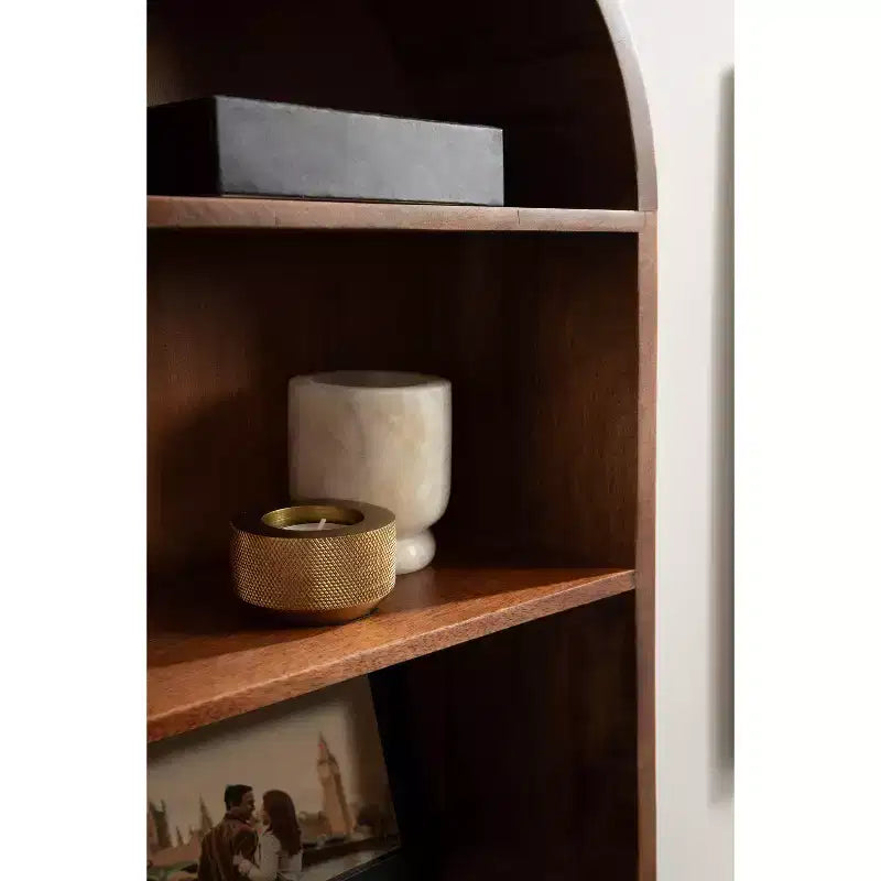 Étagère murale capsule Kate et Laurel Hutton Wood, Noyer Marron, 13x33