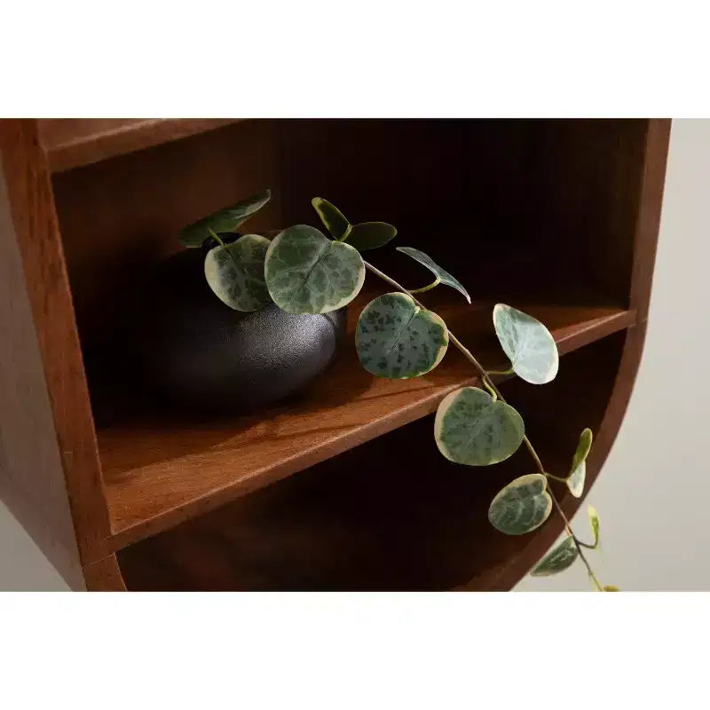 Étagère murale capsule Kate et Laurel Hutton Wood, Noyer Marron, 13x33