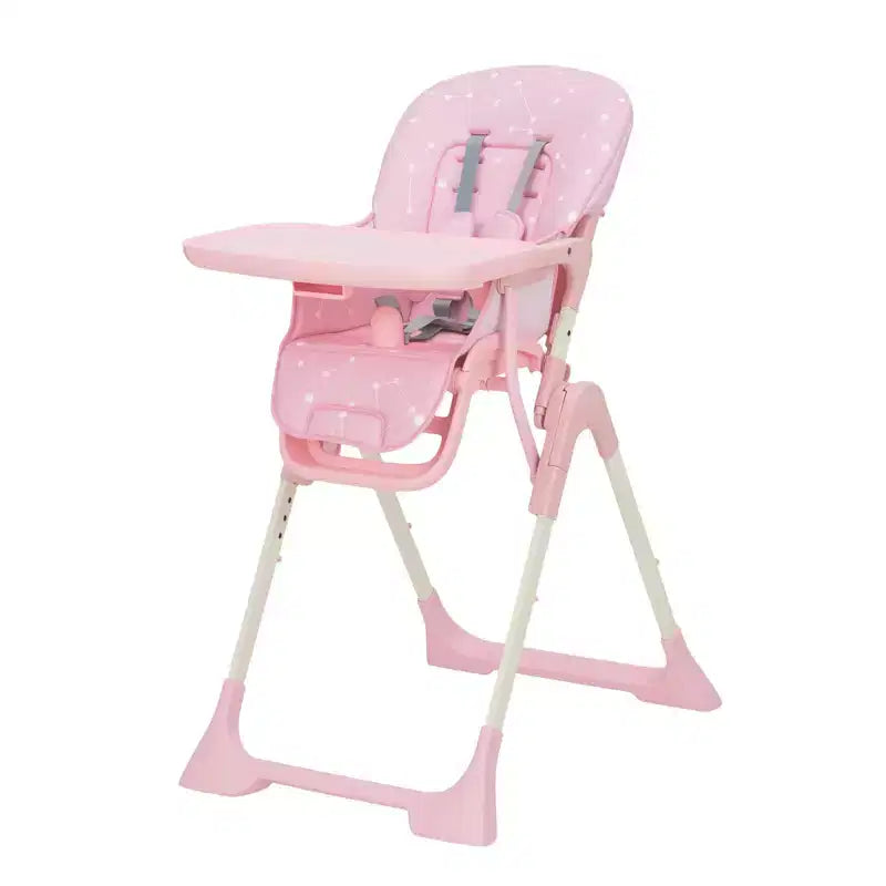 Chaise Haute Bébé Réglable 42,5 pour Tout-Petits, Hauteur et Dossier Multi-Niveaux, Plateau Amovible et Pliage Rapide pour un Rangement Compact