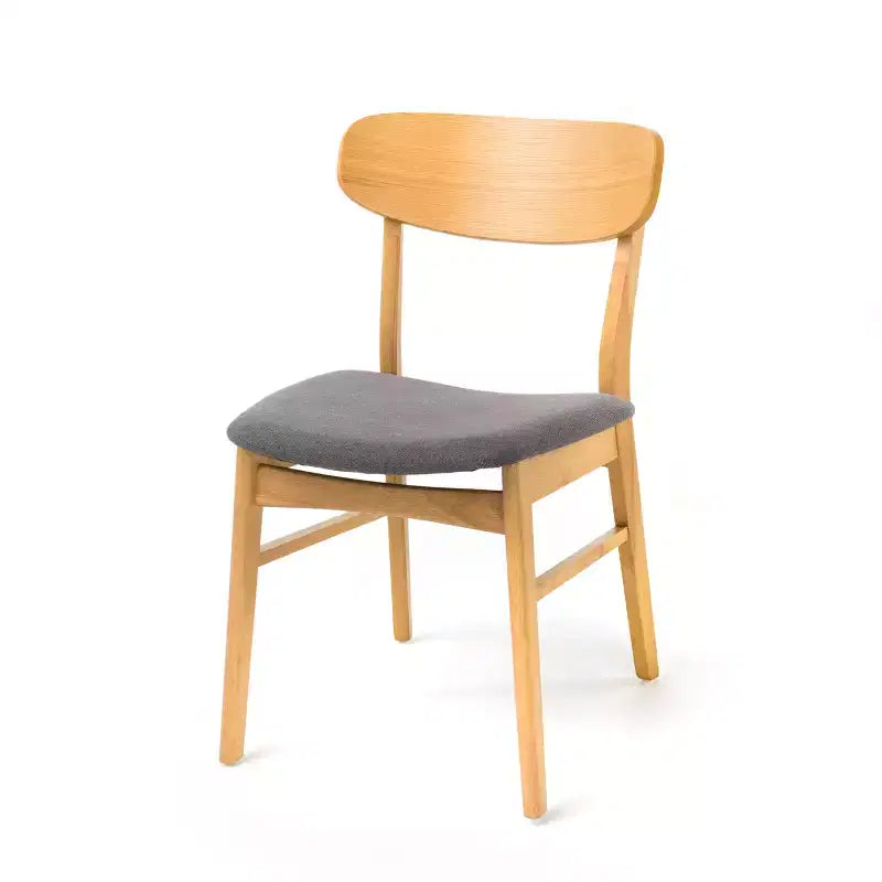 Ensemble de salle à manger compact pour 4 personnes, ensemble de 5 pièces avec table rectangulaire en bois massif et 4 chaises rembourrées pour cuisine