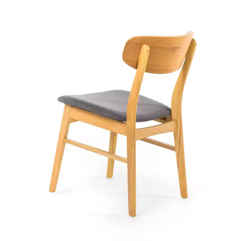 Ensemble de salle à manger compact pour 4 personnes, ensemble de 5 pièces avec table rectangulaire en bois massif et 4 chaises rembourrées pour cuisine