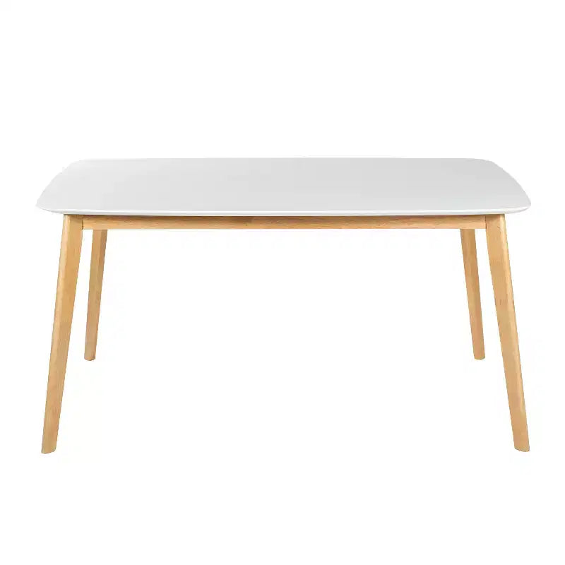 Ensemble de salle à manger compact pour 4 personnes, ensemble de 5 pièces avec table rectangulaire en bois massif et 4 chaises rembourrées pour cuisine