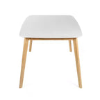 Ensemble de salle à manger compact pour 4 personnes, ensemble de 5 pièces avec table rectangulaire en bois massif et 4 chaises rembourrées pour cuisine