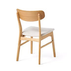 Ensemble de salle à manger compact pour 4 personnes, ensemble de 5 pièces avec table rectangulaire en bois massif et 4 chaises rembourrées pour cuisine