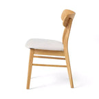 Ensemble de salle à manger compact pour 4 personnes, ensemble de 5 pièces avec table rectangulaire en bois massif et 4 chaises rembourrées pour cuisine