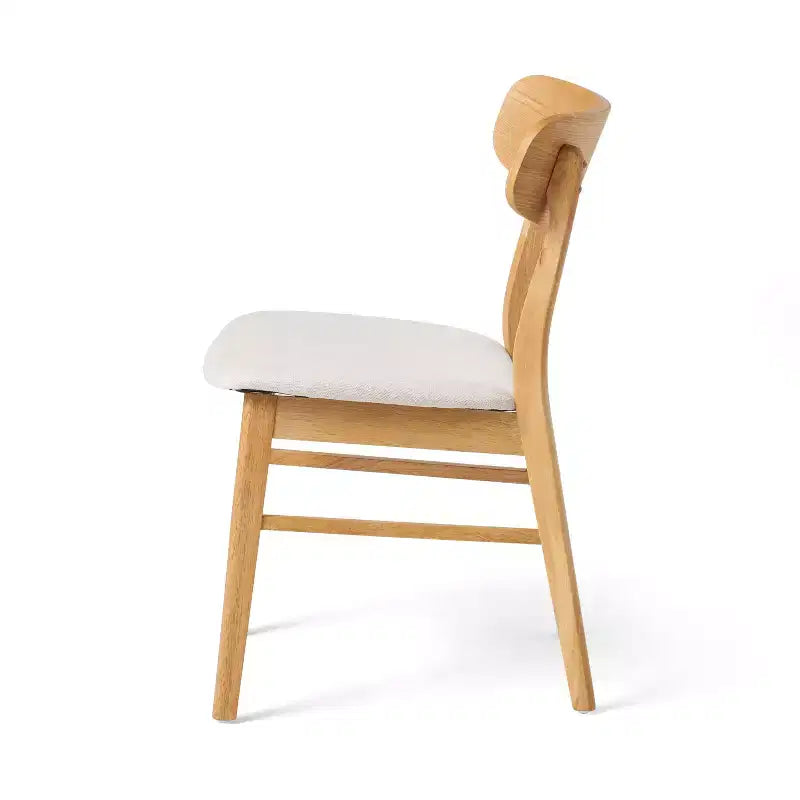 Ensemble de salle à manger compact pour 4 personnes, ensemble de 5 pièces avec table rectangulaire en bois massif et 4 chaises rembourrées pour cuisine