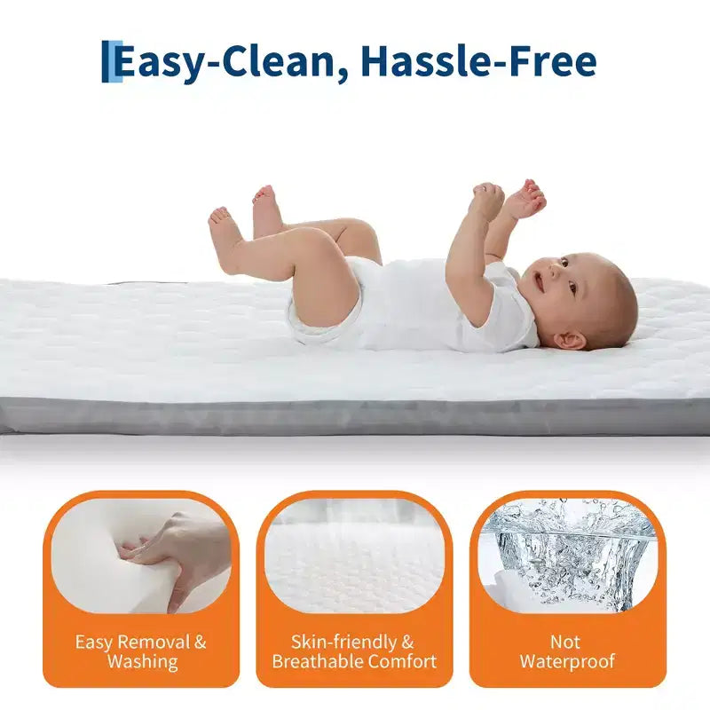 Berceau cododo 3-en-1 avec inclinaison anti-reflux, lit portable avec 6 hauteurs réglables, roulettes, filet et panier de rangement pour nouveau-né