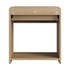 Zeus & Ruta – Lot de 2 tables de chevet de style moderne du milieu du siècle avec tiroir et étagère ouverte, tables de chevet à bords arrondis, chêne