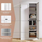 Étagère de cuisine en métal réglable de 61" avec 4 tablettes, organisateur de garde-manger autoportant robuste
