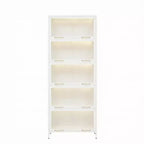 76 Vitrine avec portes en verre, étagère métallique à 5 niveaux pour objets de collection, vitrine moderne pour salon ou bureau-Panipeachy