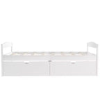Lit Plateforme en Bois Taille Jumeau FAMYYT ?Avec 2 Tiroirs, Montage Facile