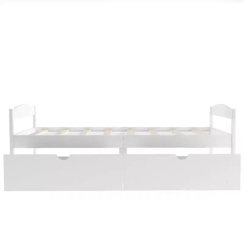 Lit Plateforme en Bois Taille Jumeau FAMYYT ?Avec 2 Tiroirs, Montage Facile