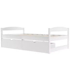 Lit Plateforme en Bois Taille Jumeau FAMYYT ?Avec 2 Tiroirs, Montage Facile
