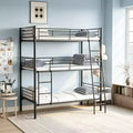 Luxystar Twin Size Metal Triple Bunk Bed, Disassembled into Three Beds for Apartment and Dorm