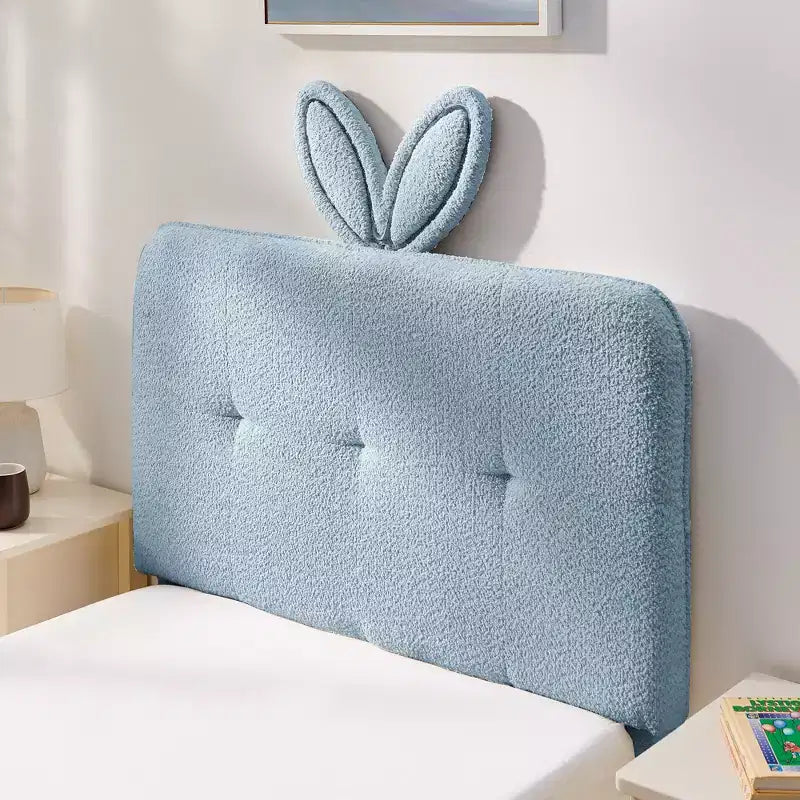 Lit rembourré double/grand/Queen avec tête de lit oreilles de lapin, éclairage LED et 4 tiroirs pour enfants/adultes - ModernLuxe