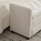Banc de Rangement Rembourré Banc de Bout de Lit Rembourré Banc d'Entrée Minimaliste Repose-Pieds avec Tiroir - ModernLuxe