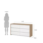 Tvilum, Commode double à 6 tiroirs Next