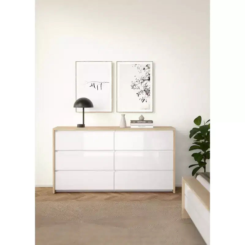 Tvilum, Commode double à 6 tiroirs Next