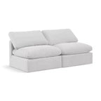 Meridian Furniture Indulge Cream Velvet Modular Sofa