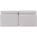 Canapé modulable en velours crème Indulge Meridian Furniture
