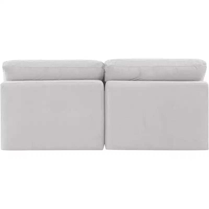 Canapé modulable en velours crème Indulge Meridian Furniture