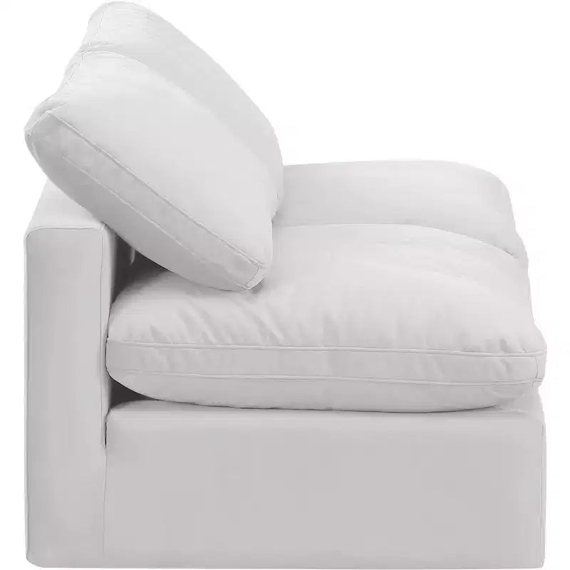 Canapé modulable en velours crème Indulge Meridian Furniture