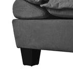 Canapé deux places GDFStudio Watt moderne en chenille avec accoudoirs incurvés