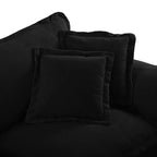 Canapé deux places GDFStudio Watt moderne en chenille avec accoudoirs incurvés