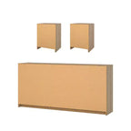 Tvilum, Ensemble de chambre à coucher 3 pièces Portland - Commode double 6 tiroirs et ensemble de 2 tables de nuit