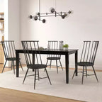 Salido Black Mixed Back Finish Dining Set - 5-Piece - iNSPIRE Q