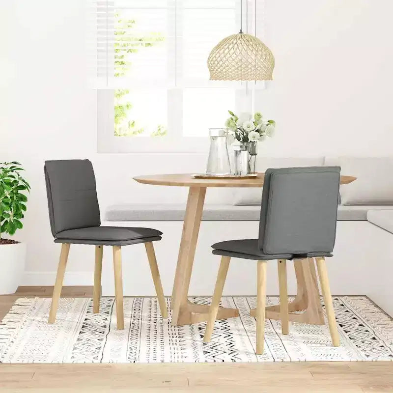 vidaXL Chaises de salle à manger, 4 pcs, gris foncé
