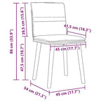 vidaXL Chaises de salle à manger, 4 pcs, gris foncé