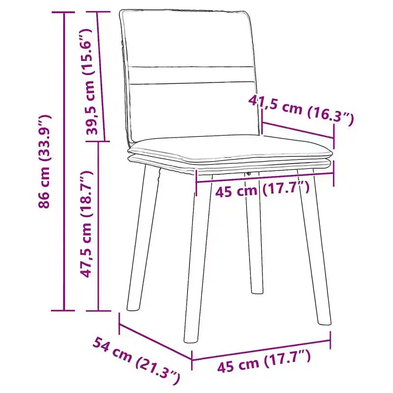 vidaXL Chaises de salle à manger, 4 pcs, gris foncé