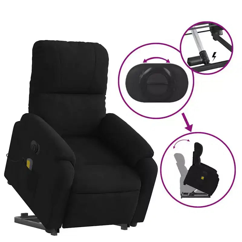 Fauteuil inclinable de massage relevable marron vidaXL