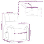Fauteuil inclinable de massage relevable marron vidaXL