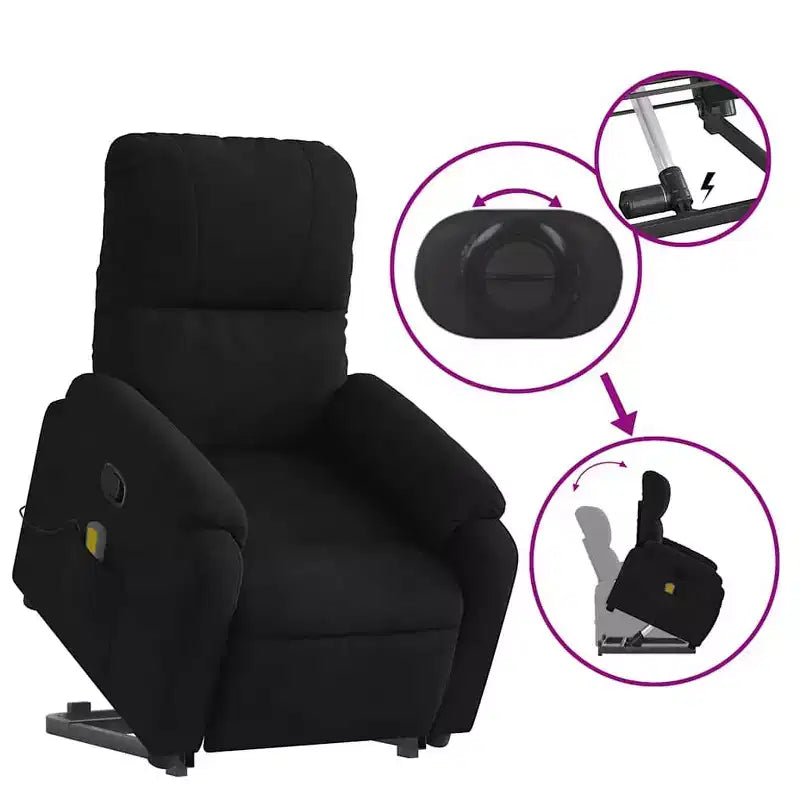 Fauteuil inclinable de massage relevable marron vidaXL