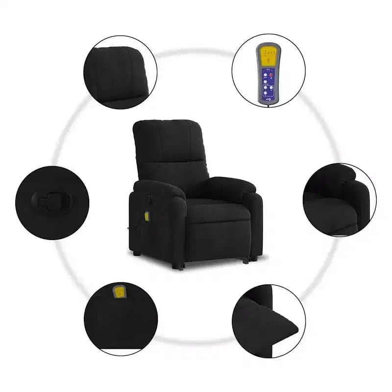 Fauteuil inclinable de massage relevable marron vidaXL