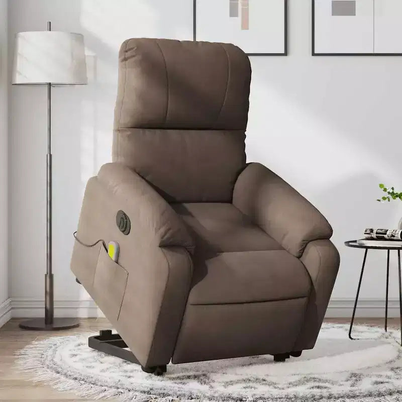 Fauteuil inclinable de massage relevable marron vidaXL