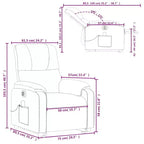 Fauteuil inclinable de massage relevable marron vidaXL