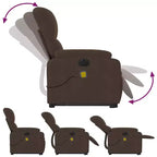 Fauteuil inclinable de massage relevable marron vidaXL