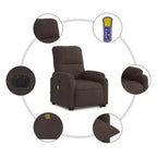 Fauteuil inclinable de massage relevable marron vidaXL