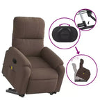 Fauteuil inclinable de massage relevable marron vidaXL