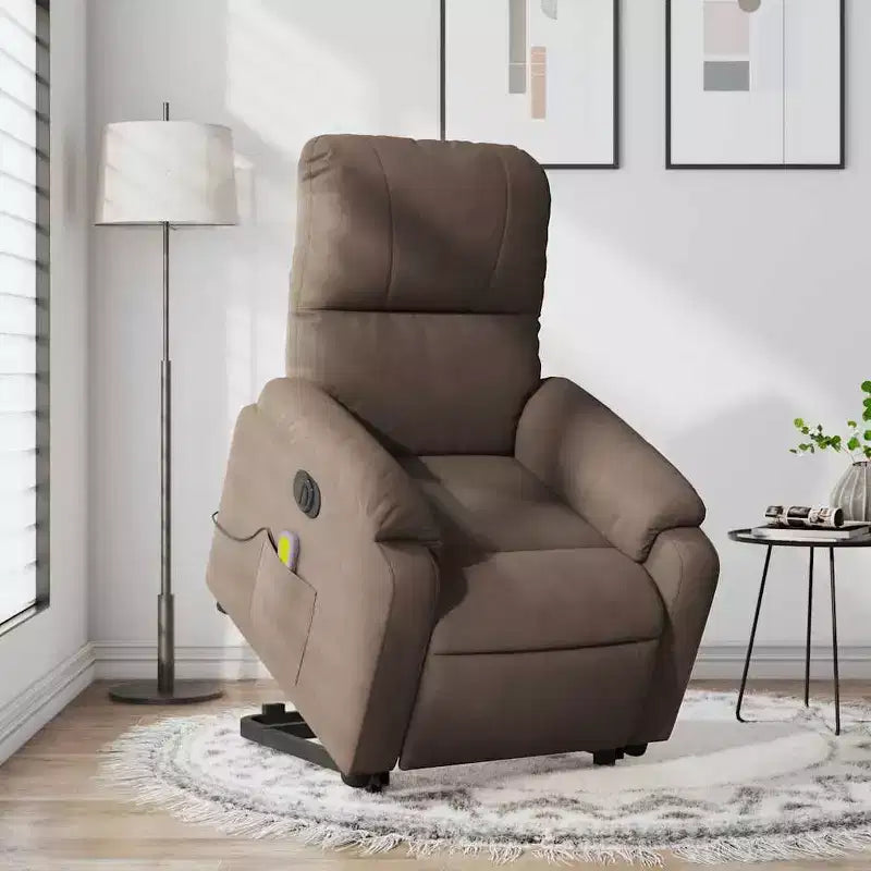 Fauteuil inclinable de massage relevable marron vidaXL