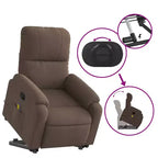 Fauteuil inclinable de massage relevable marron vidaXL