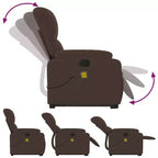 Fauteuil inclinable de massage relevable marron vidaXL