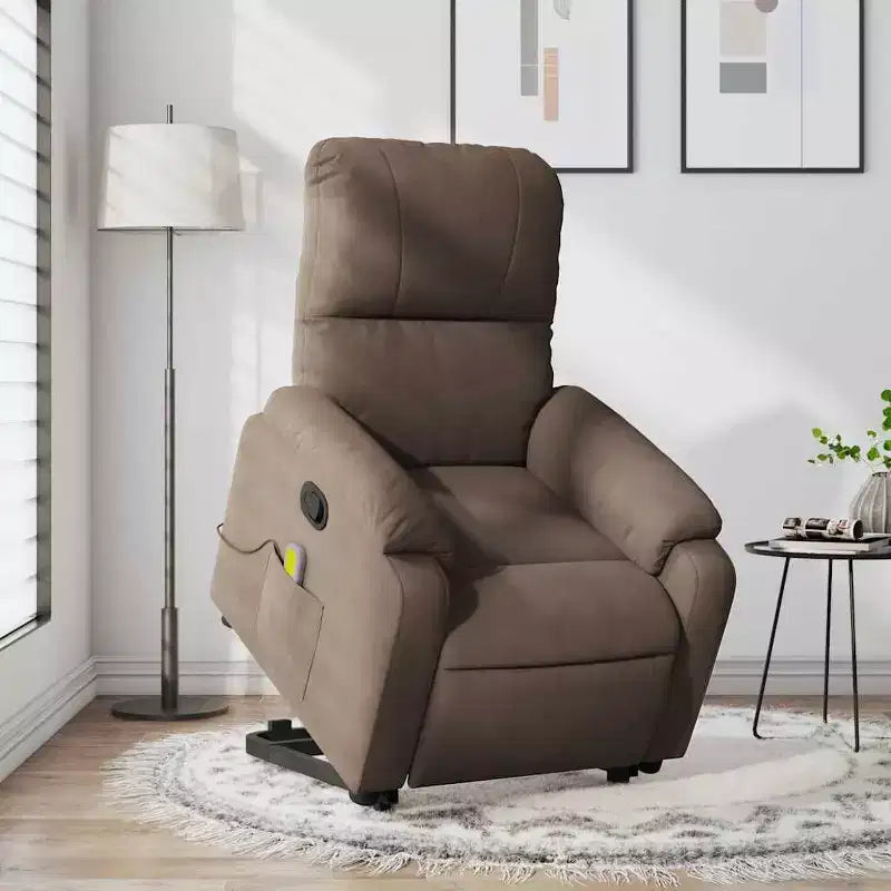 Fauteuil inclinable de massage relevable marron vidaXL