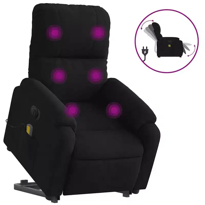 vidaXL Stand Up Massage Recliner Chair Brown